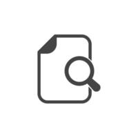 document, magnifier vector icon illustration