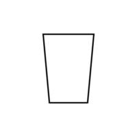 vaso sencillo línea vector icono ilustración