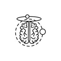 poles of the brain vector icon illustration