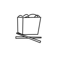 Chinese fast food vector icon illustration