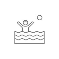 Water polo vector icon illustration