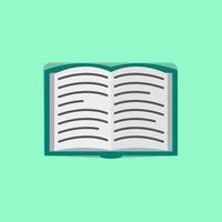 open book flat vector icon illustration