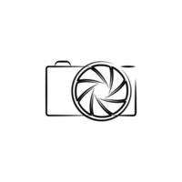 camera outine logo style vector icon illustration