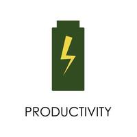 colored productivity vector icon illustration