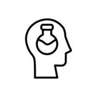 head flask vector icon illustration