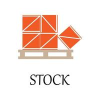 colored stock box vector icon illustration