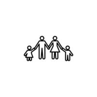 a family line vector icon illustration