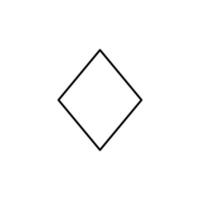 Geometric shapes, rhombus vector icon illustration