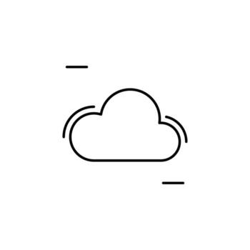 Cloud, networking vector icon illustration