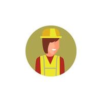 colored avatar of builder vector icon illustration