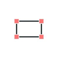 dotted rectangle vector icon illustration