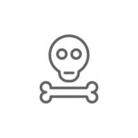 muerte línea vector icono ilustración