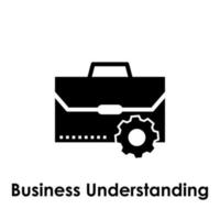 office bag, gear, business understanding vector icon illustration