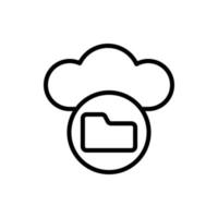 Cloud, folder vector icon illustration