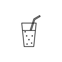 gaseado jugo en vaso vector icono ilustración