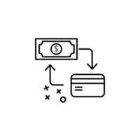 Card shop dollar vector icon illustration