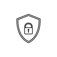 lock in the shield vector icon illustration