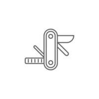 Emergencies, multi knife vector icon illustration