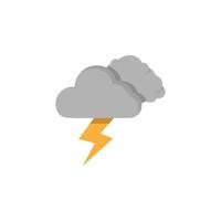 Cloud swarm lightning vector icon illustration