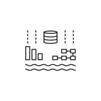 binary data, analysis vector icon illustration