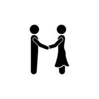 guy and girl talk vector icon illustration