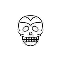 día de el muerto, cráneo vector icono ilustración