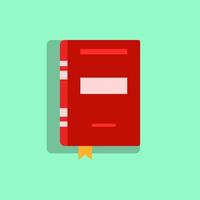 book with a bookmark flat vector icon illustration