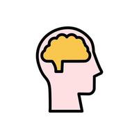 head brain vector icon illustration