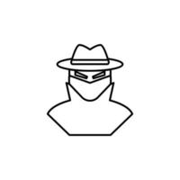 thief line vector icon illustration