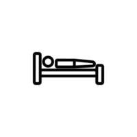 bed vector icon illustration