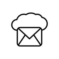 Cloud, mail vector icon illustration