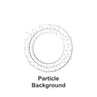 Particle round background, hand drawn in round vector icon illustration
