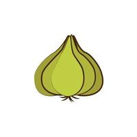 garlic colored vector icon illustration