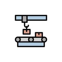 Assembly line, manufacturing vector icon illustration