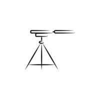 tripod for camera outine logo style vector icon illustration