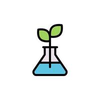 Plant, flask vector icon illustration