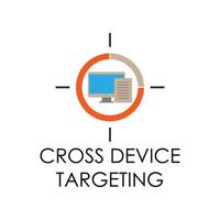 colored cross device targeting vector icon illustration