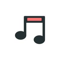 musical note vector icon illustration