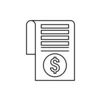 Page, report, dollar vector icon illustration