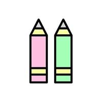 Pencil, color vector icon illustration