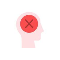 head prohibit vector icon illustration