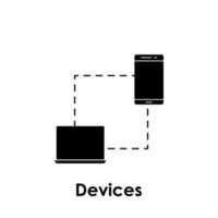 conexión, dispositivos vector icono ilustración