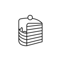 piece of cake vector icon illustration