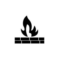 firewall vector icon illustration