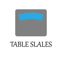 colored table scales vector icon illustration
