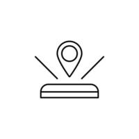 Augmented reality, location, hologram vector icon illustration