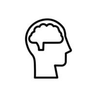 head brain vector icon illustration