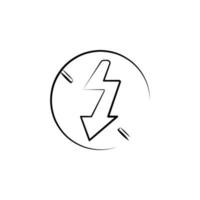 flash off sign outine logo style vector icon illustration