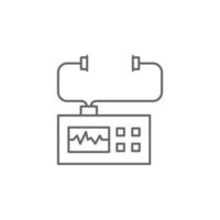 Emergencies, defibrillator vector icon illustration