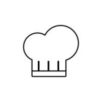 chef's hat simple line vector icon illustration